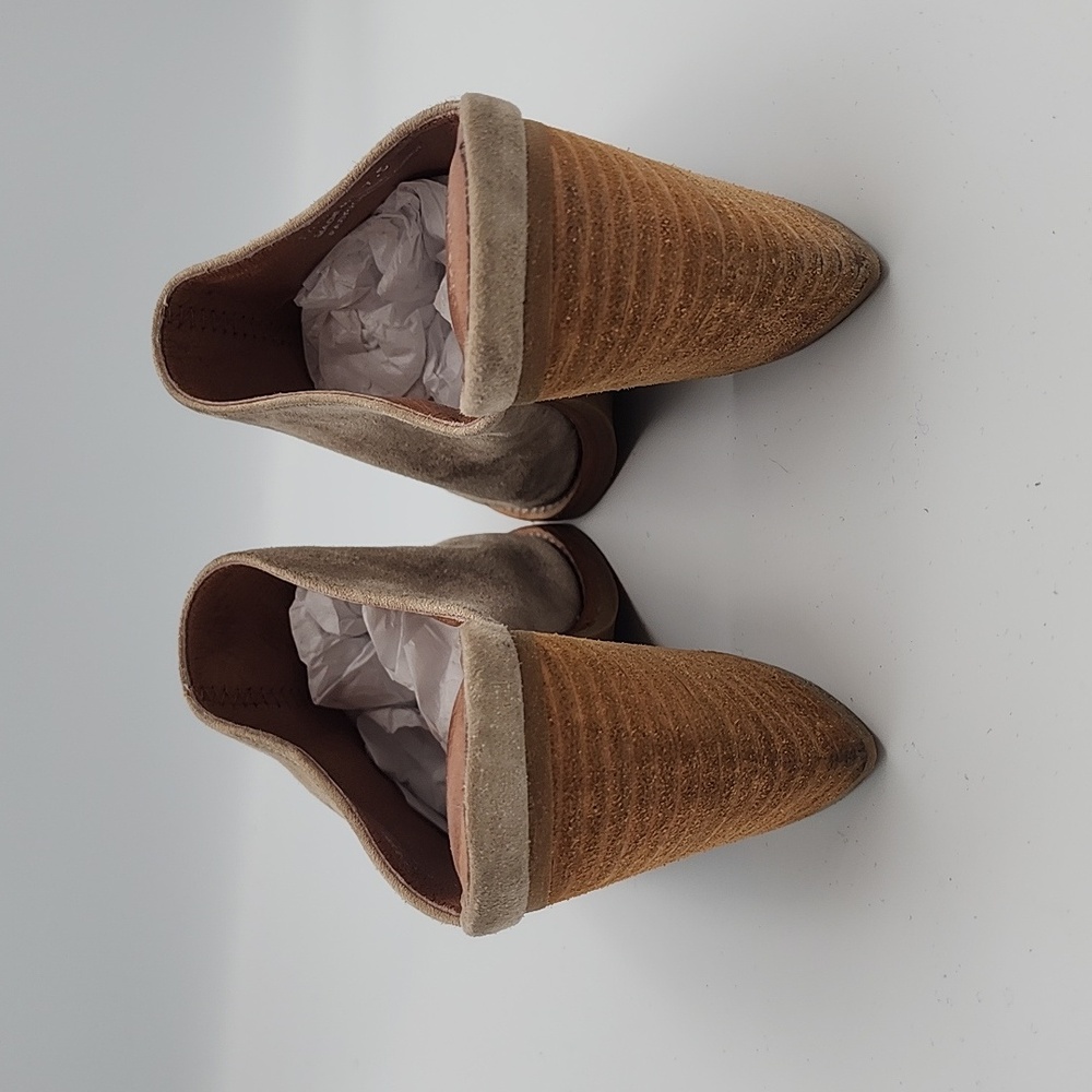 JEFFREY CAMPBELL Favela-2 Tan Suede Western Style Mule, Size 7.5 - Picture 4 of 8